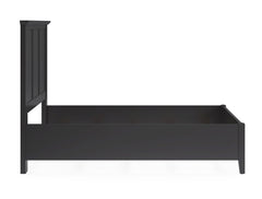 Grace Three Queen Panel Bed in Raven Black - Ornate Home