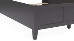 Grace Three Queen Panel Bed in Raven Black - Ornate Home