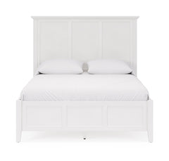 Grace Three Queen Panel Bed in Snowfall White - Ornate Home