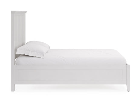 Grace Three Queen Panel Bed in Snowfall White - Ornate Home