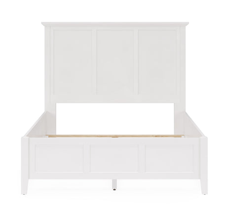 Grace Three Queen Panel Bed in Snowfall White - Ornate Home