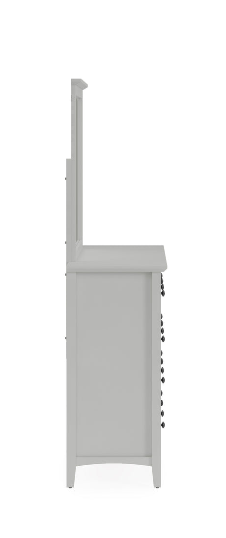 Grace Wall or Dresser Mirror in Elephant Grey - Ornate Home