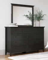 Grace Wall or Dresser Mirror in Raven Black - Ornate Home