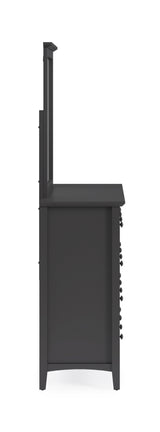 Grace Wall or Dresser Mirror in Raven Black - Ornate Home