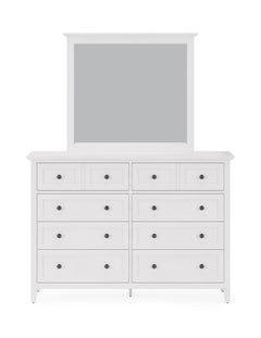 Grace Wall or Dresser Mirror in Snowfall White - Ornate Home