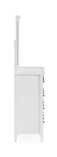 Grace Wall or Dresser Mirror in Snowfall White - Ornate Home