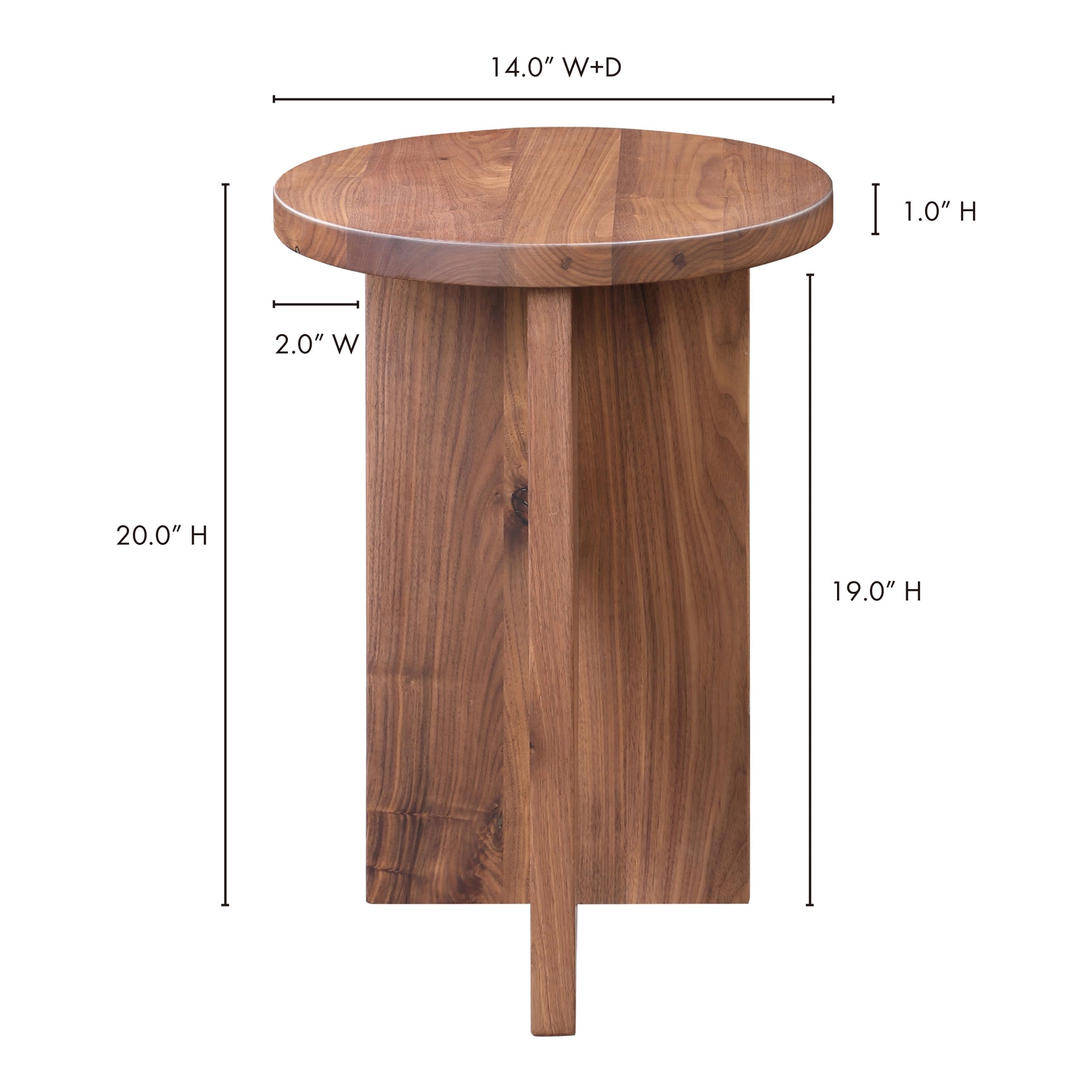 Grace Walnut Brown Accent Table - Ornate Home