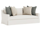 Grace White/Cream Fabric Sofa - Ornate Home