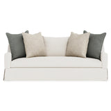 Grace White/Cream Fabric Sofa - Ornate Home