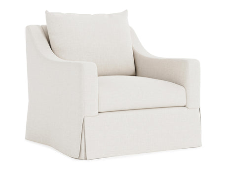 Grace White/Cream Fabric Swivel Chair - Ornate Home