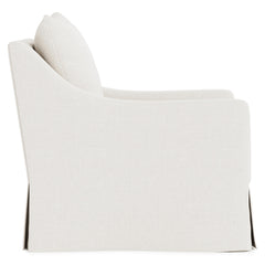 Grace White/Cream Fabric Swivel Chair - Ornate Home