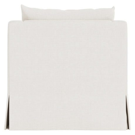 Grace White/Cream Fabric Swivel Chair - Ornate Home