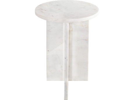 Grace White Marble Accent Table - Ornate Home
