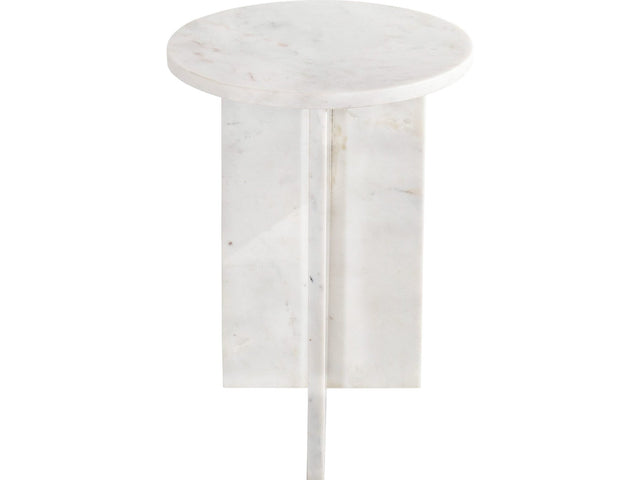 Grace White Marble Accent Table - Ornate Home