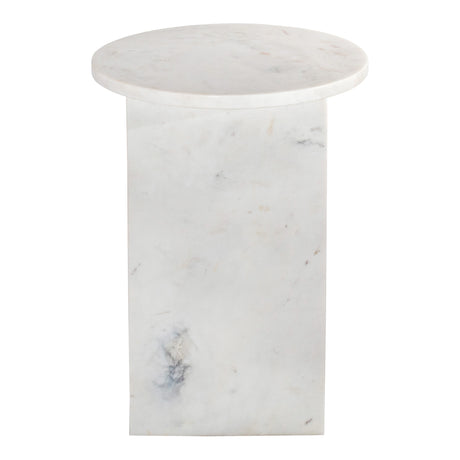 Grace White Marble Accent Table - Ornate Home