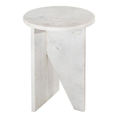 Grace White Marble Accent Table - Ornate Home