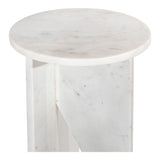 Grace White Marble Accent Table - Ornate Home