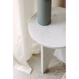 Grace White Marble Accent Table - Ornate Home