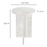 Grace White Marble Accent Table - Ornate Home