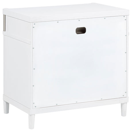 Gracemont White 3-drawer Bedroom Nightstand Bedside Table - Ornate Home