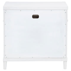 Gracemont White 3-drawer Bedroom Nightstand Bedside Table - Ornate Home