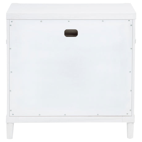 Gracemont White 3-drawer Bedroom Nightstand Bedside Table - Ornate Home