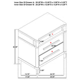 Gracemont White 3-drawer Bedroom Nightstand Bedside Table - Ornate Home