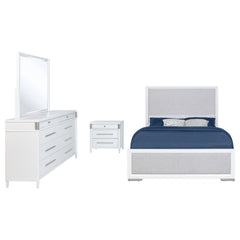 Gracemont White 4-piece California King Bedroom Set - Ornate Home