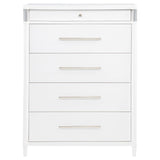 Gracemont White 5-drawer Bedroom Chest of Drawers - Ornate Home