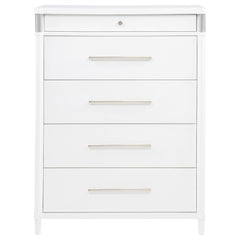 Gracemont White 5-drawer Bedroom Chest of Drawers - Ornate Home