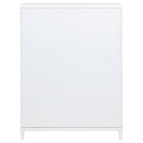 Gracemont White 5-drawer Bedroom Chest of Drawers - Ornate Home