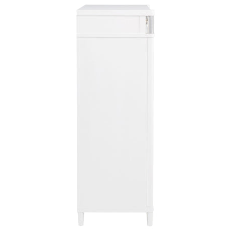 Gracemont White 5-drawer Bedroom Chest of Drawers - Ornate Home