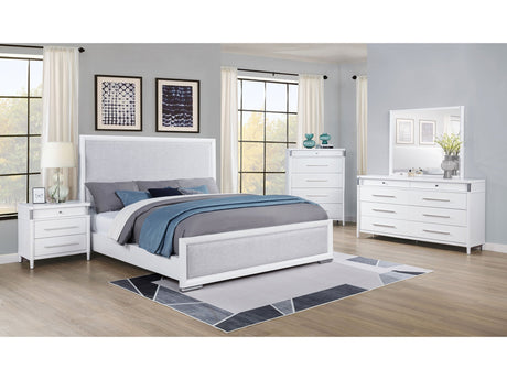 Gracemont White 5-piece California King Bedroom Set - Ornate Home
