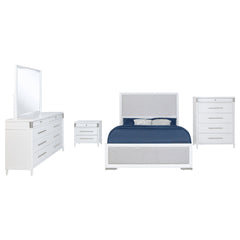 Gracemont White 5-piece California King Bedroom Set - Ornate Home
