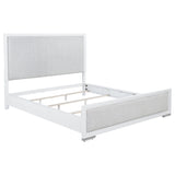 Gracemont White 57-inch California King Panel Bed Grey and - Ornate Home