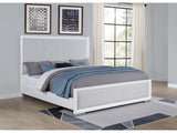 Gracemont White 57-inch California King Panel Bed Grey and - Ornate Home