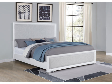 Gracemont White 57-inch California King Panel Bed Grey and - Ornate Home