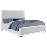 Gracemont White 57-inch California King Panel Bed Grey and - Ornate Home