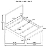 Gracemont White 57-inch California King Panel Bed Grey and - Ornate Home