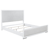 Gracemont White 57-inch Eastern King Panel Bed Grey and - Ornate Home