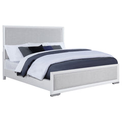 Gracemont White 57-inch Eastern King Panel Bed Grey and - Ornate Home