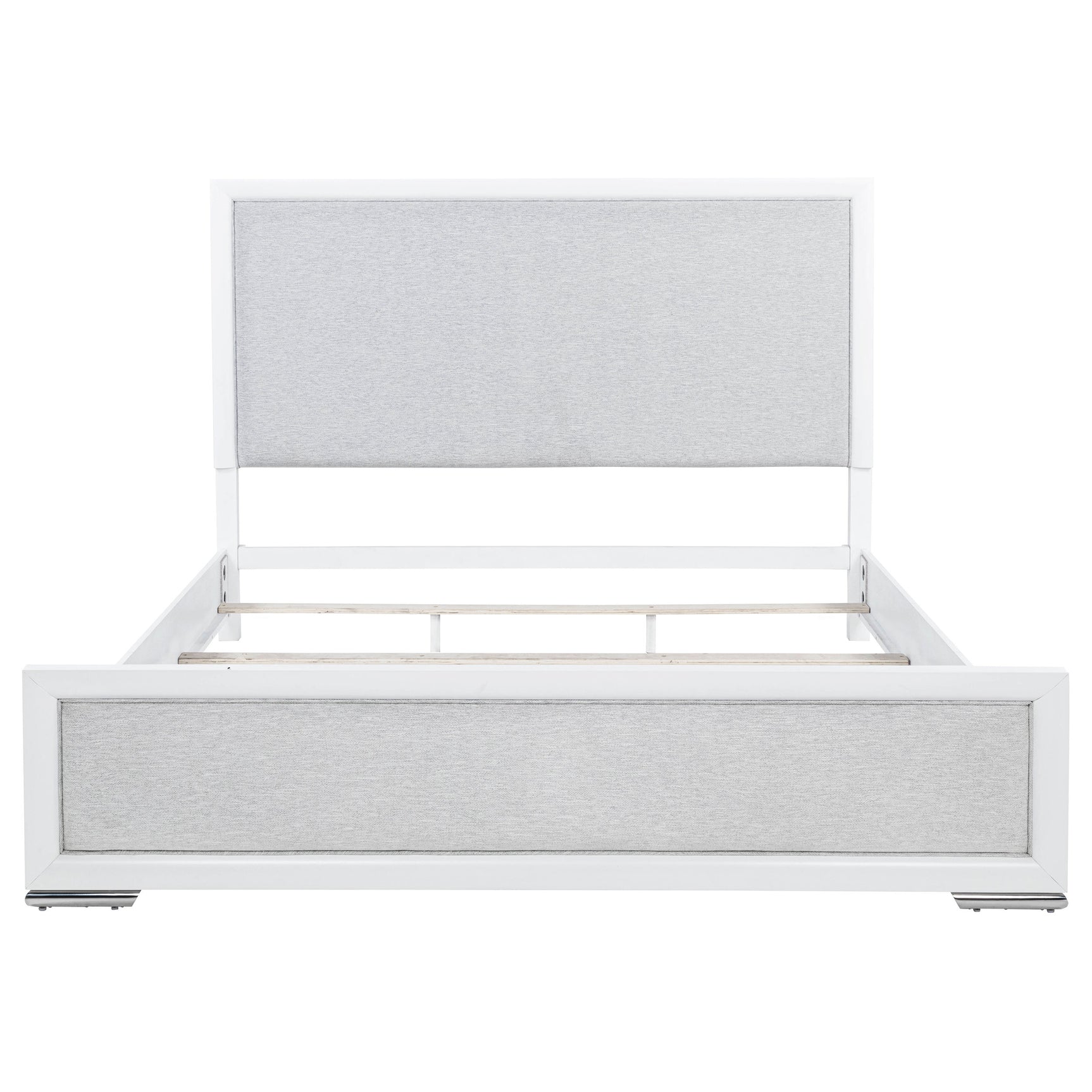 Gracemont White 57-inch Eastern King Panel Bed Grey and - Ornate Home