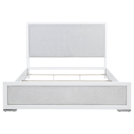Gracemont White 57-inch Eastern King Panel Bed Grey and - Ornate Home