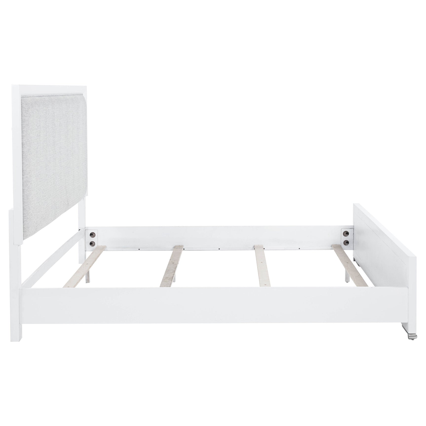 Gracemont White 57-inch Eastern King Panel Bed Grey and - Ornate Home