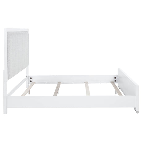 Gracemont White 57-inch Eastern King Panel Bed Grey and - Ornate Home