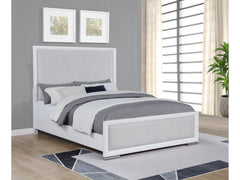 Gracemont White 57-inch Queen Panel Bed Grey and - Ornate Home