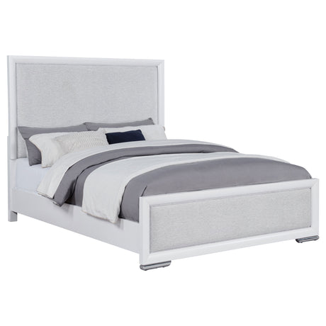 Gracemont White 57-inch Queen Panel Bed Grey and - Ornate Home