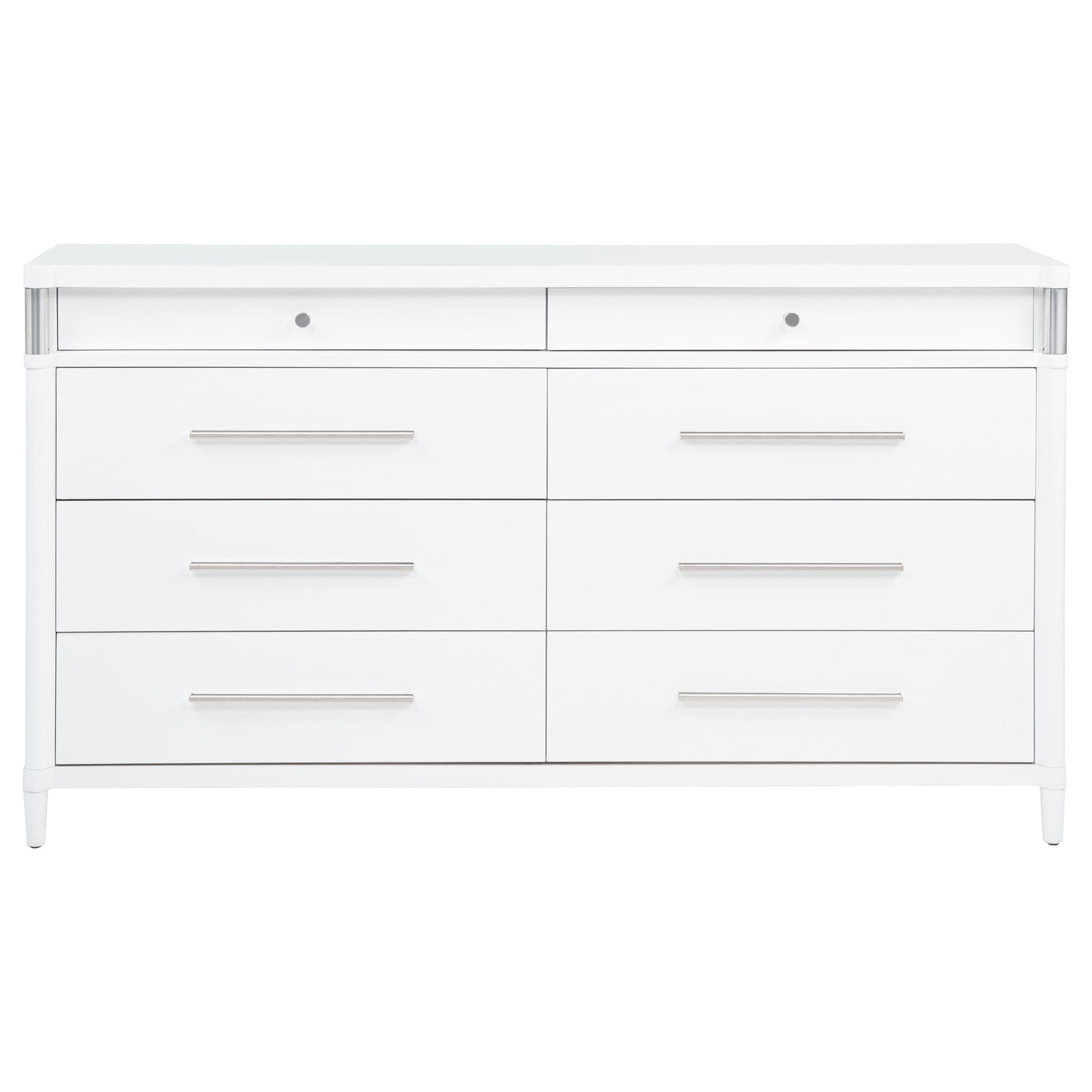 Gracemont White 8-drawer Bedroom Dresser Cabinet - Ornate Home