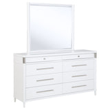 Gracemont White 8-drawer Bedroom Dresser with Mirror - Ornate Home