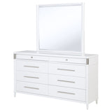 Gracemont White 8-drawer Bedroom Dresser with Mirror - Ornate Home